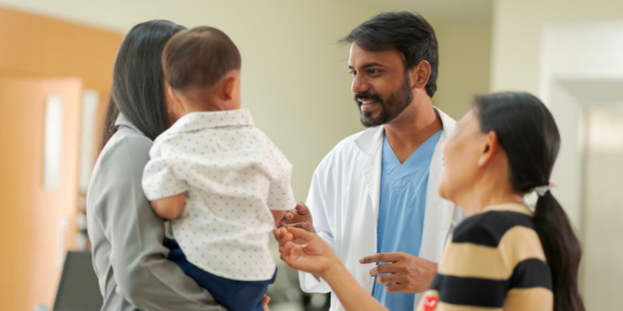 Doctor and family